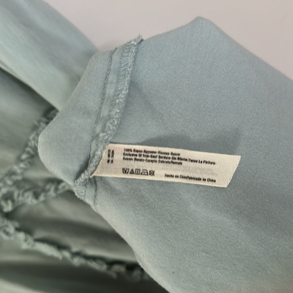 Free People Tattered Up Pool Blue Mini Slip Dress S - Picture 8 of 9